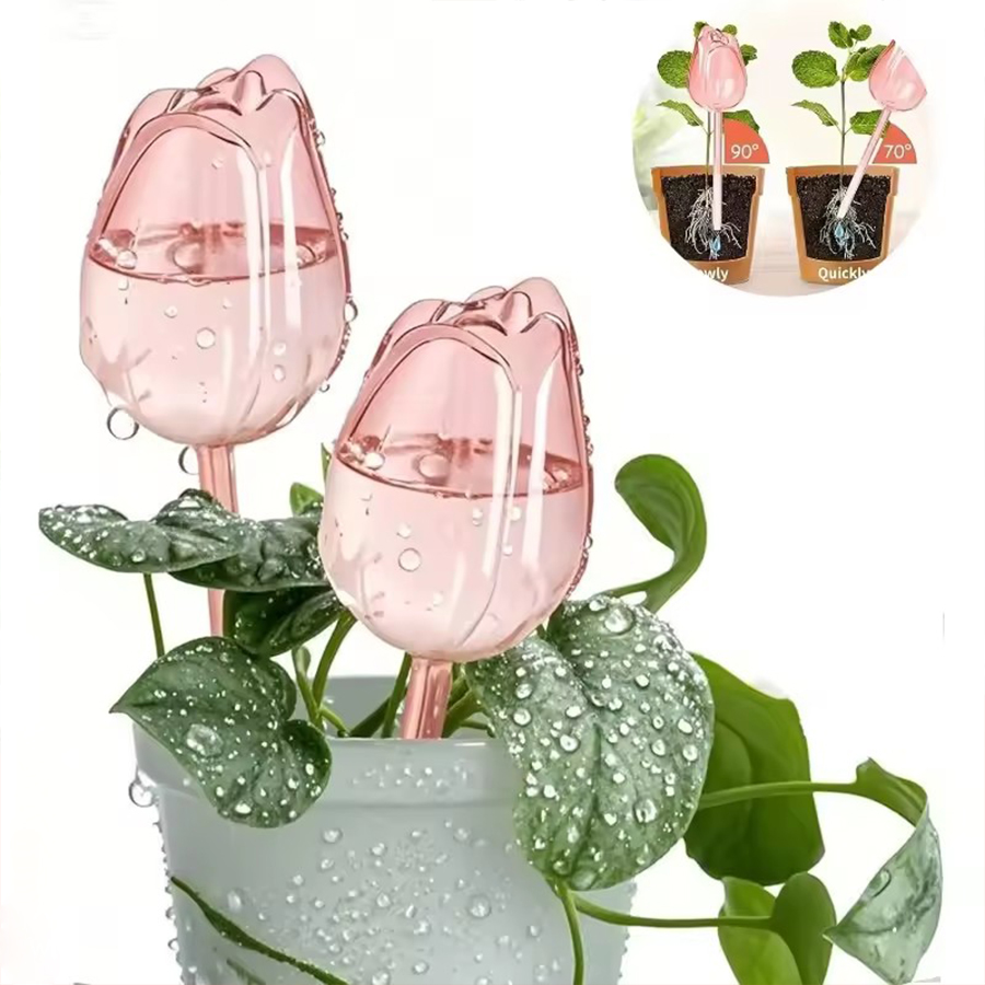 Gardening Tools And Equipment - Transparante dikke PET-tulpvormige zelfwaterende druppelirrigator voor