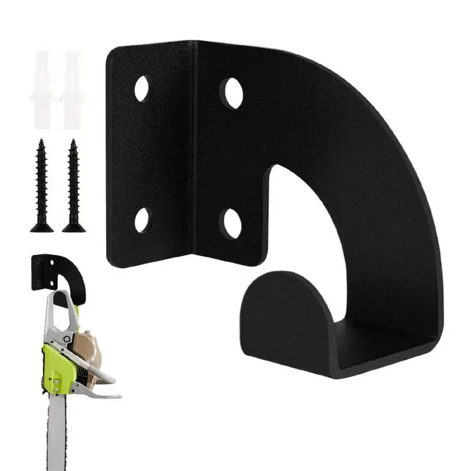 Gardening Tools Range - Zware metalen kettingzaag wandbevestiging, werkplaats gereedschapsopbergrek,