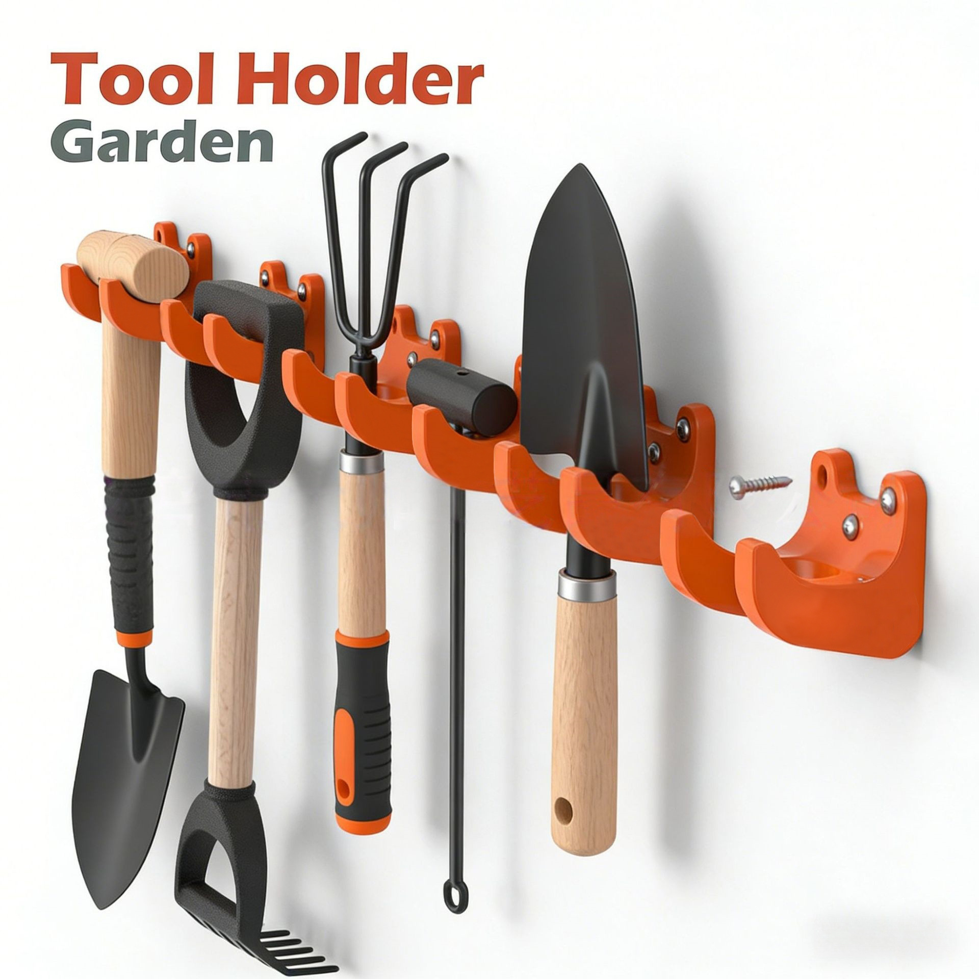 Gardening Tools Screwfix - 32-delige tuingereedschap-hangerrek, wandmontage-opbergorganizer voor gereedschap met