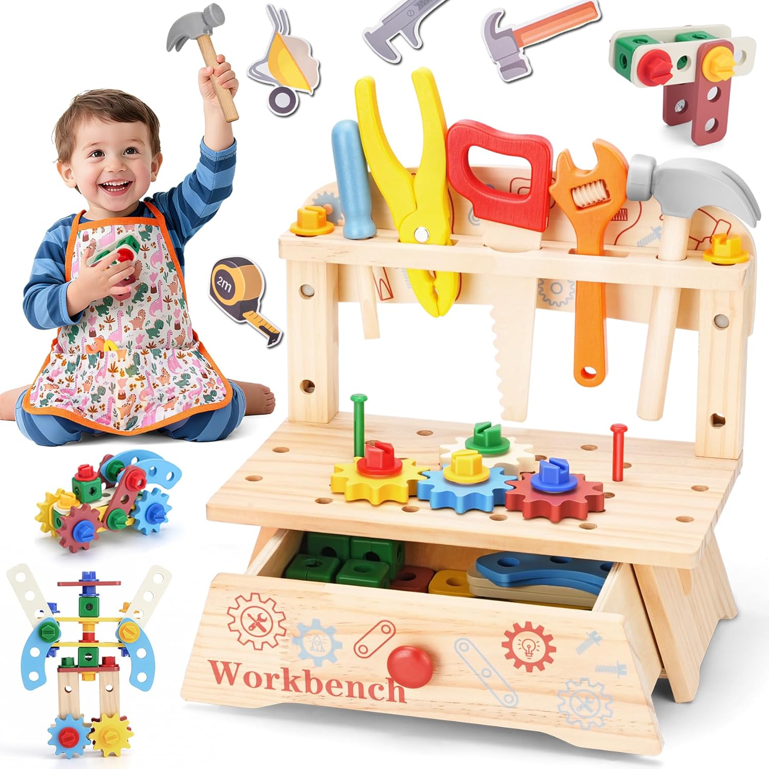 Houten gereedschapsbank voor k - Gardening Tools Kids Set recensie en prijs